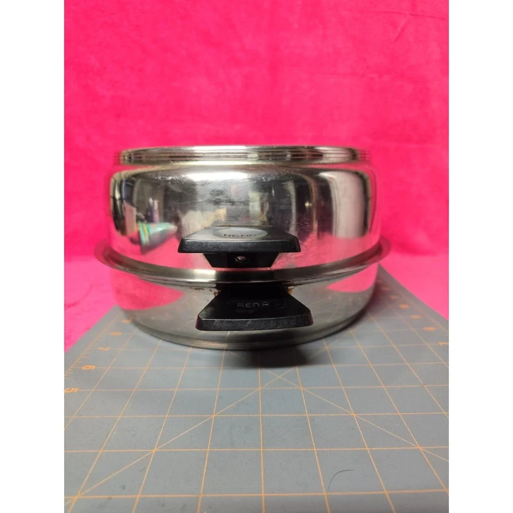 Rena Ware Ultra-Ply 3-Ply 18-8 Stainless Dutch Oven Fry Pan 4Q Dome Skillet Lid